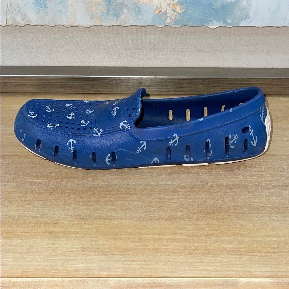 Floafers Nautical Blue Women's Loafers with Anchor Design - Size 8 - Picture 3 of 10